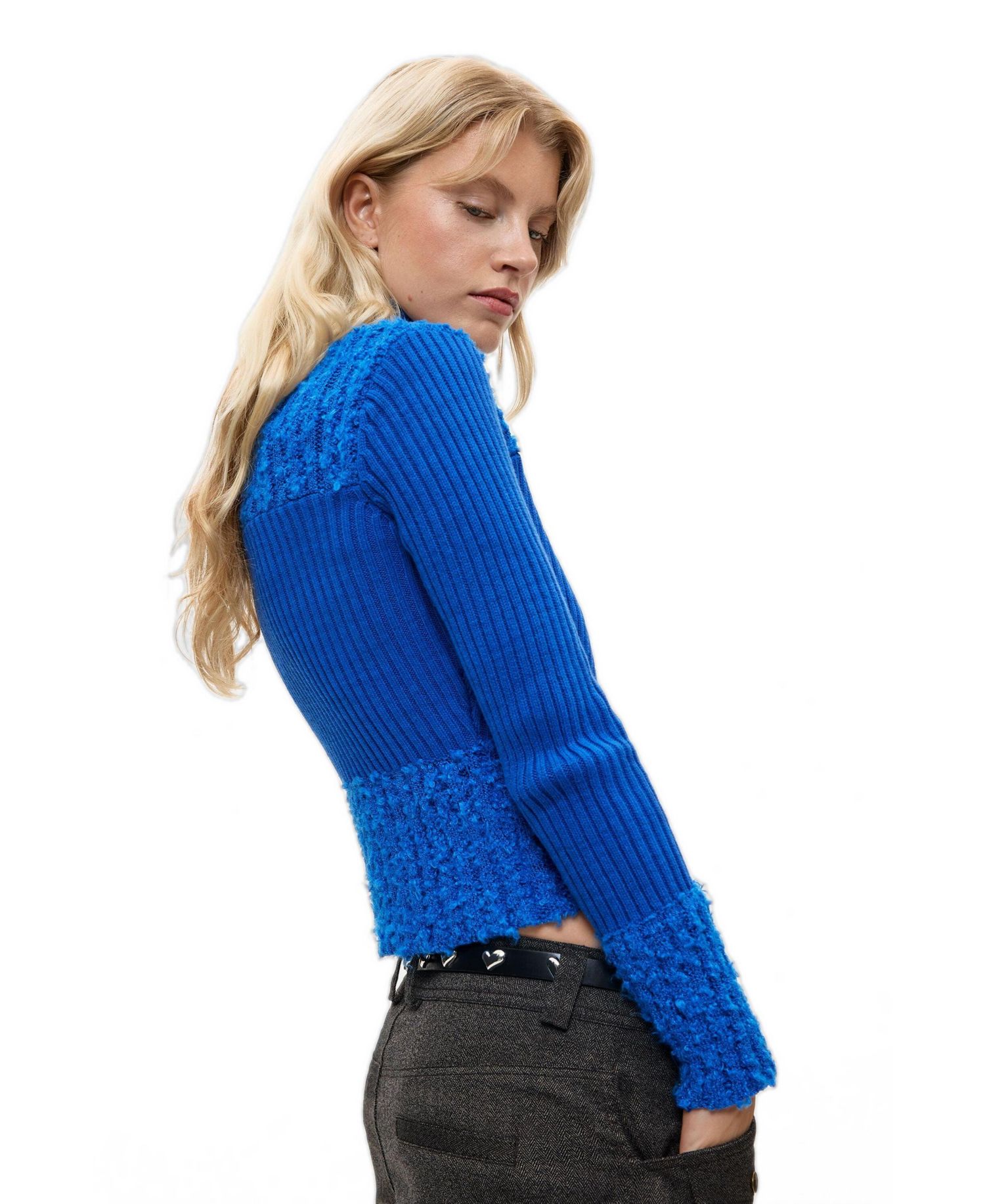 Women's Long-Sleeve Full-Zip Mock Neck Cardigan