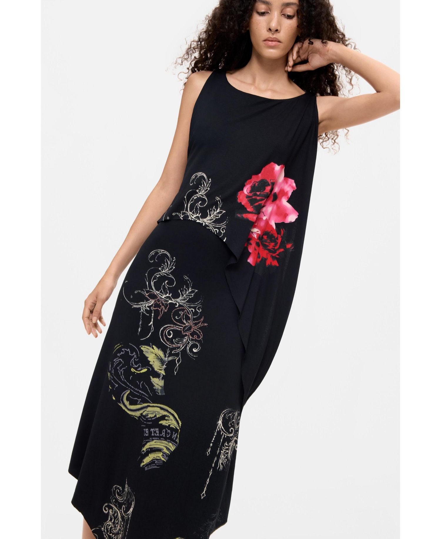 Women's Asymmetric Midi Dress