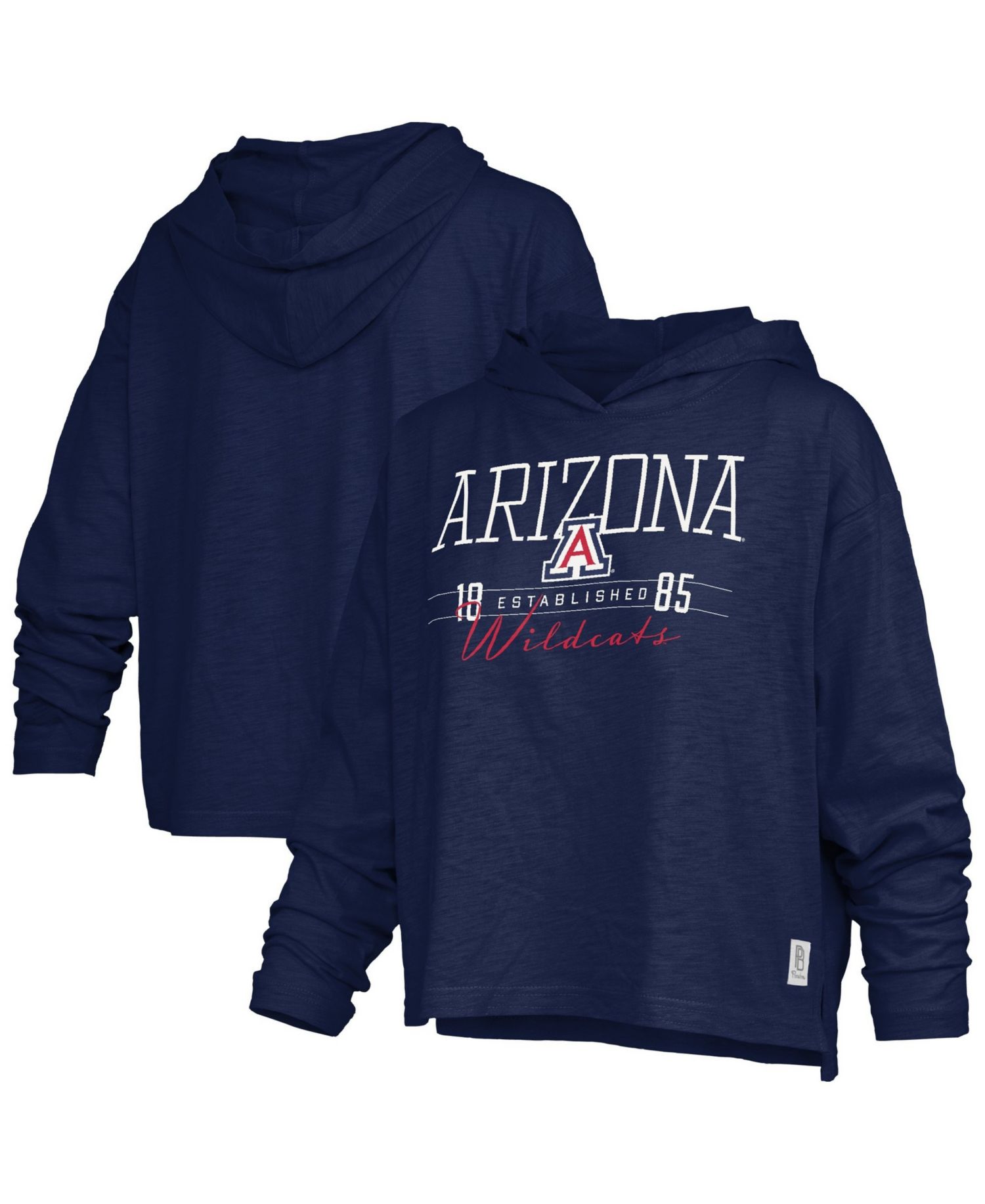 Women's Arizona Wildcats Castillo Hooded Oversized Slub Long-Sleeve Graphic T-Shirt