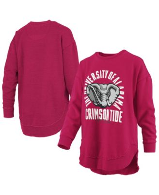 Women's Blitz Alabama Crimson Tide Fleece-Lined Dropped-Shoulder Crewneck Sweatshirt