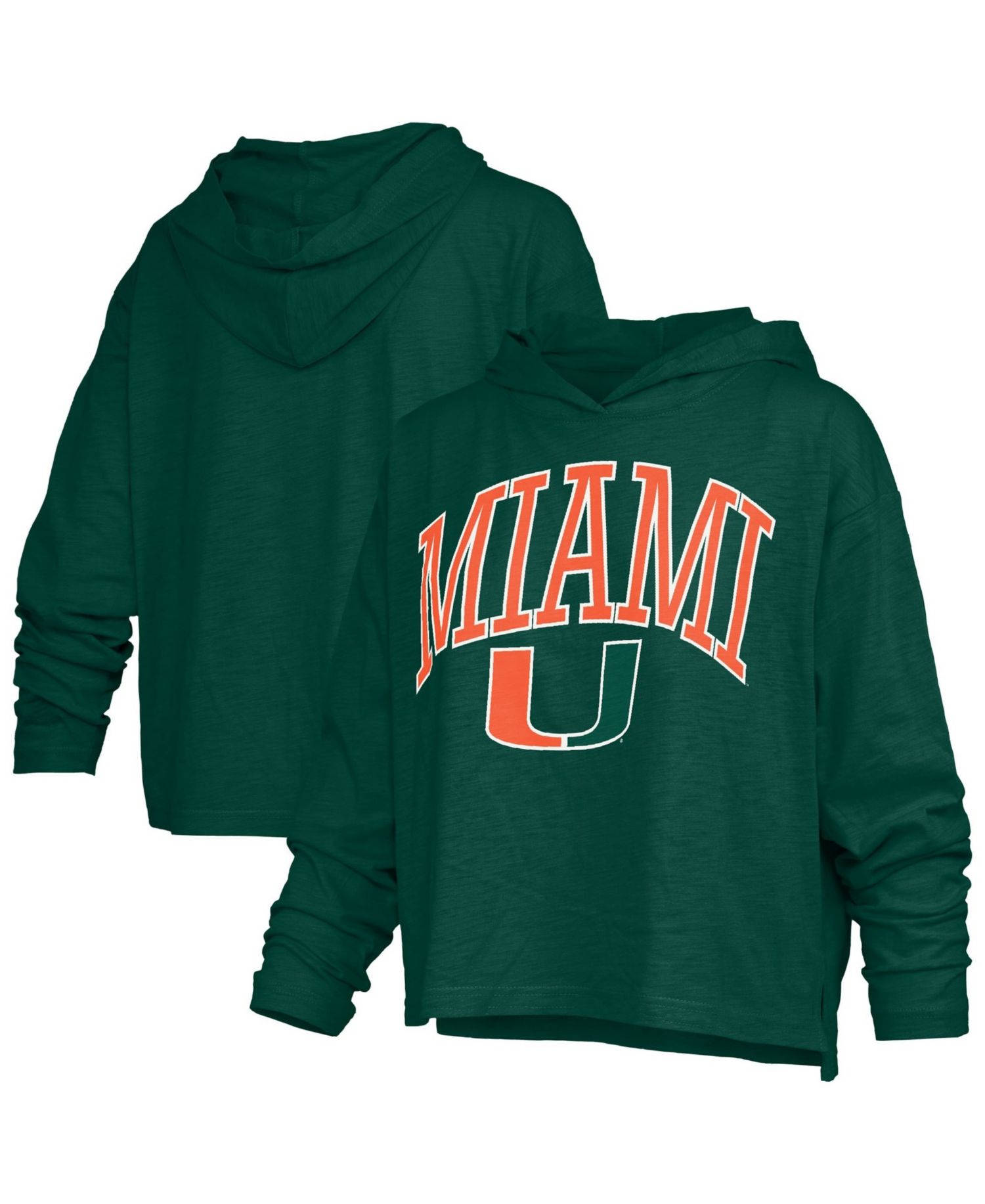 Women's Nelson Arch Over Logo Long-Sleeve Hooded Oversized-Fit Side-Split T-Shirt