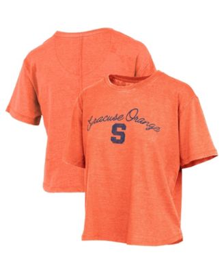 Women's Syracuse Orange Vintage Distressed Script-Over-Logo T-Shirt