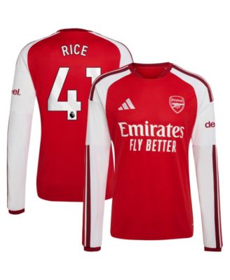 Men's Arsenal FC Declan Rice 2026/27 Home Replica Long Sleeve Jersey