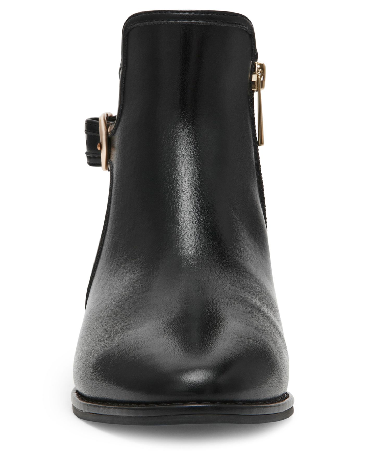 Женские ботинки Anne Klein Anchor Block Heel Booties, цвет: Чёрный гладкий — фото 6
