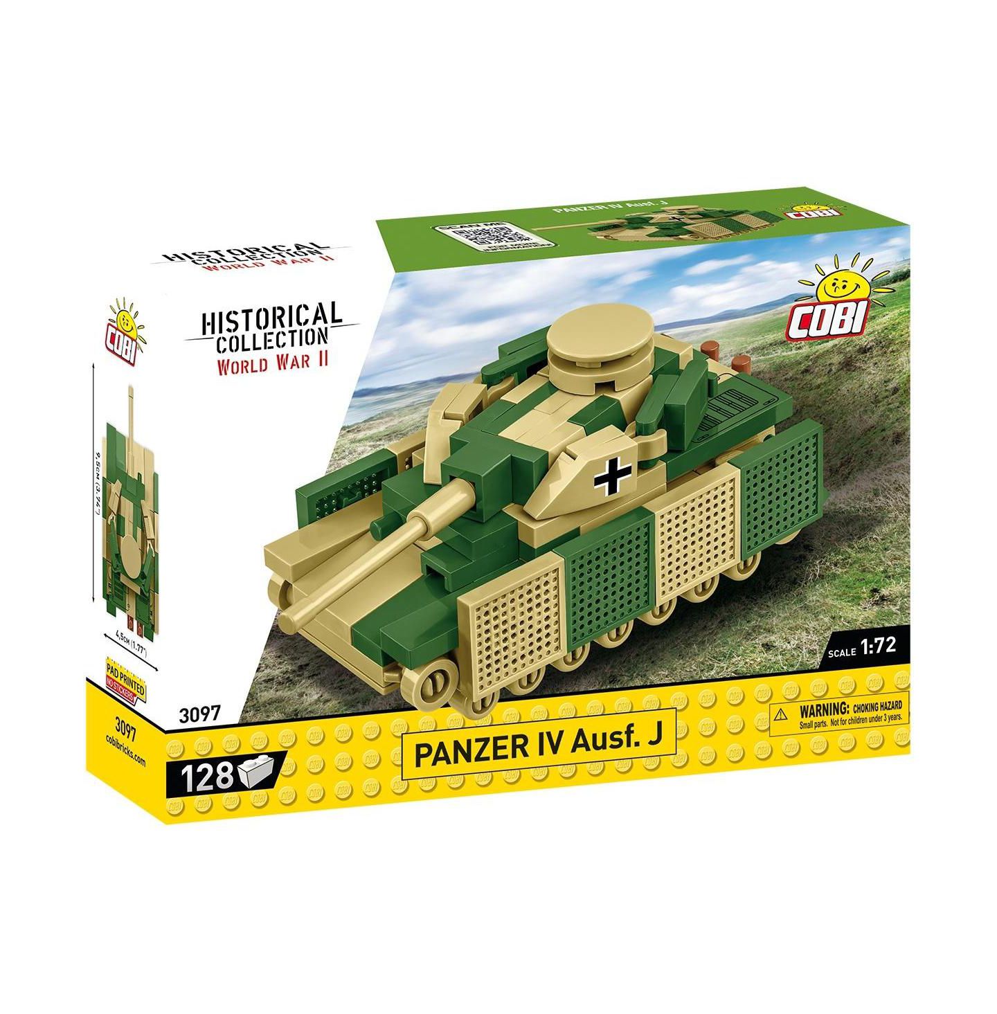 Детский конструктор COBI Historical Collection Wwii Panzer IV Ausf. J Rotating-Turret 128-Piece Building Set, Ages 6+, цвет: Open Miscellaneous — фото 2