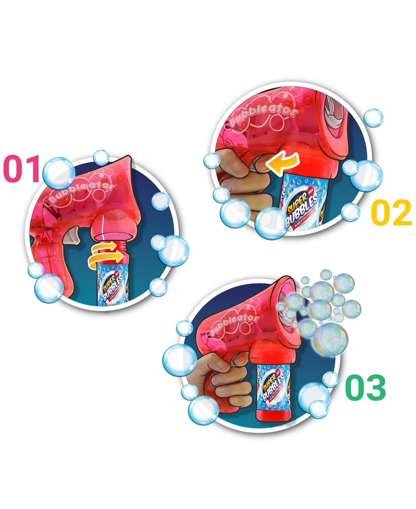 Детская игрушка Lanard Bubble-ator Trigger-Activated Bubble Machine, 4 oz., Ages 3+ — фото 3