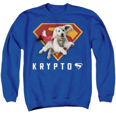 Men's Krypto Shield Graphic Long-Sleeve Crewneck Sweatshirt