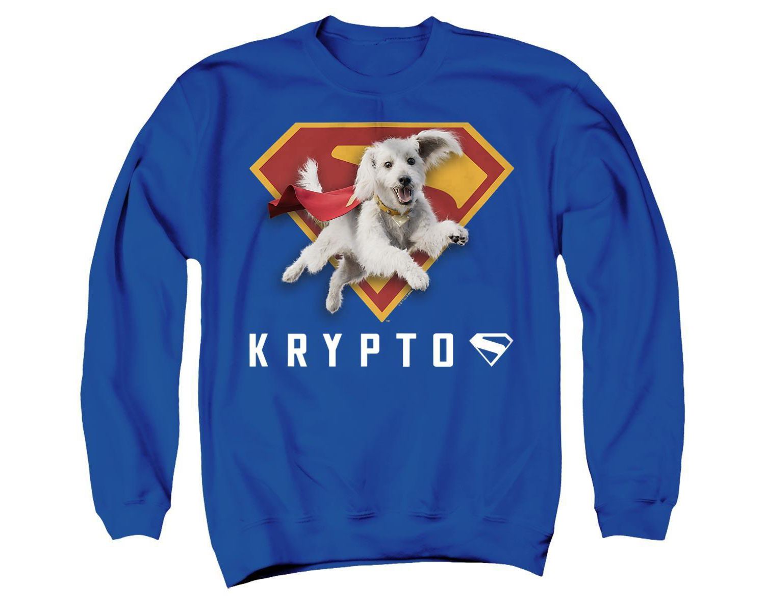 Men's Krypto Shield Graphic Long-Sleeve Crewneck Sweatshirt