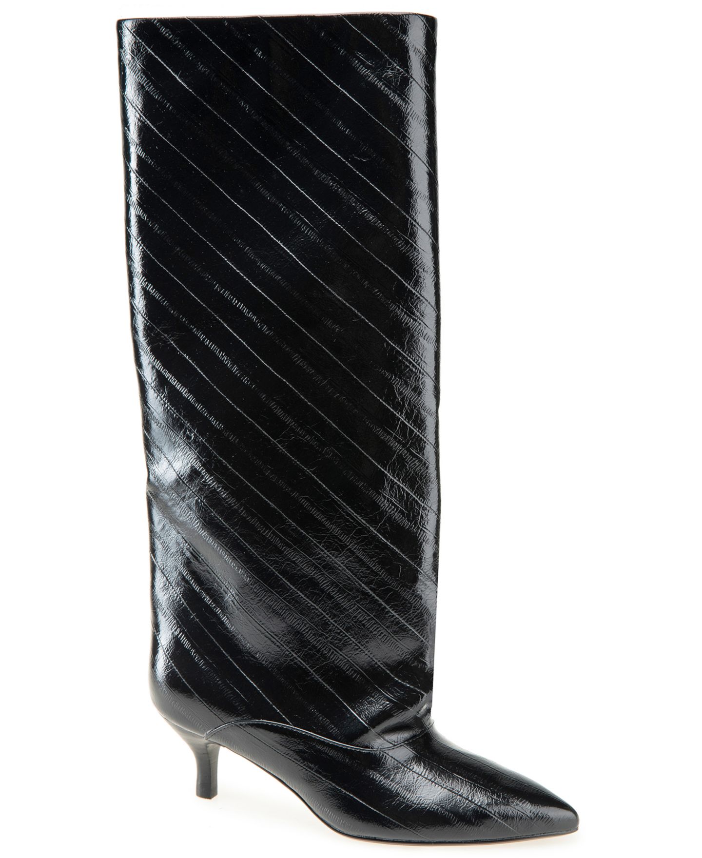 Женские ботинки Kenneth Cole New York Brisbane Kitten Heel Dress Boots, цвет: Чёрный лаковый — фото 1