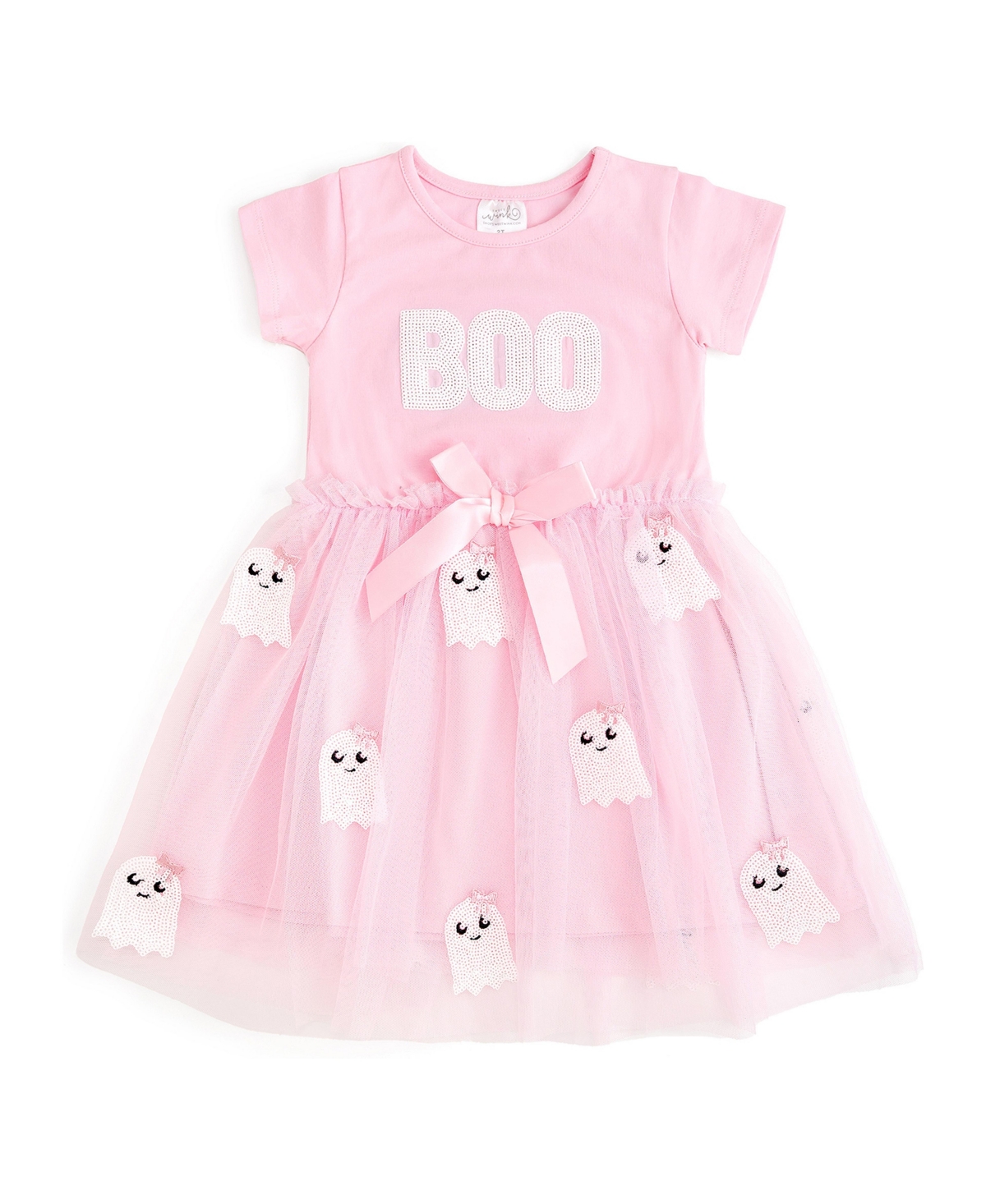 Sweet Wink Girls' 4-16 Boo Halloween Sequin Patch Tulle Tutu Dress