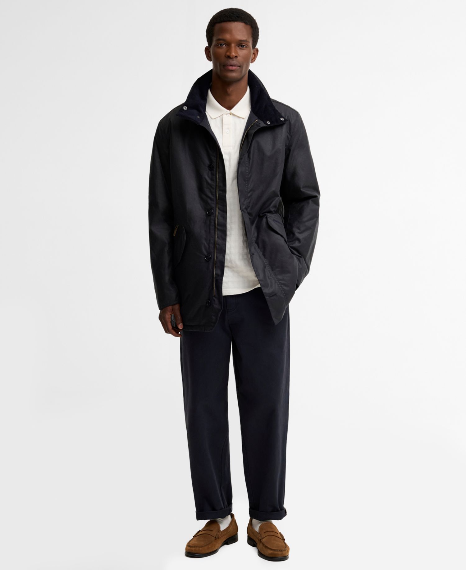 Men's Modern Powell Waxed Cotton Padded Jacket