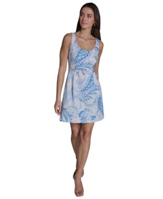 Women's Printed Scoop Neck Dress