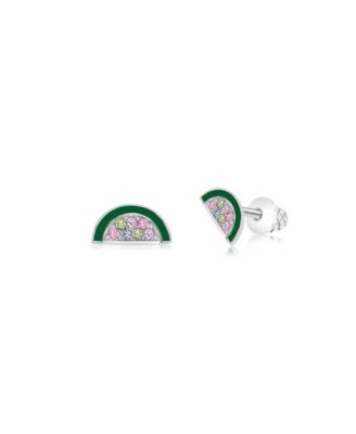 Rainbow in the Clouds Hypoallergenic Screwback Studs