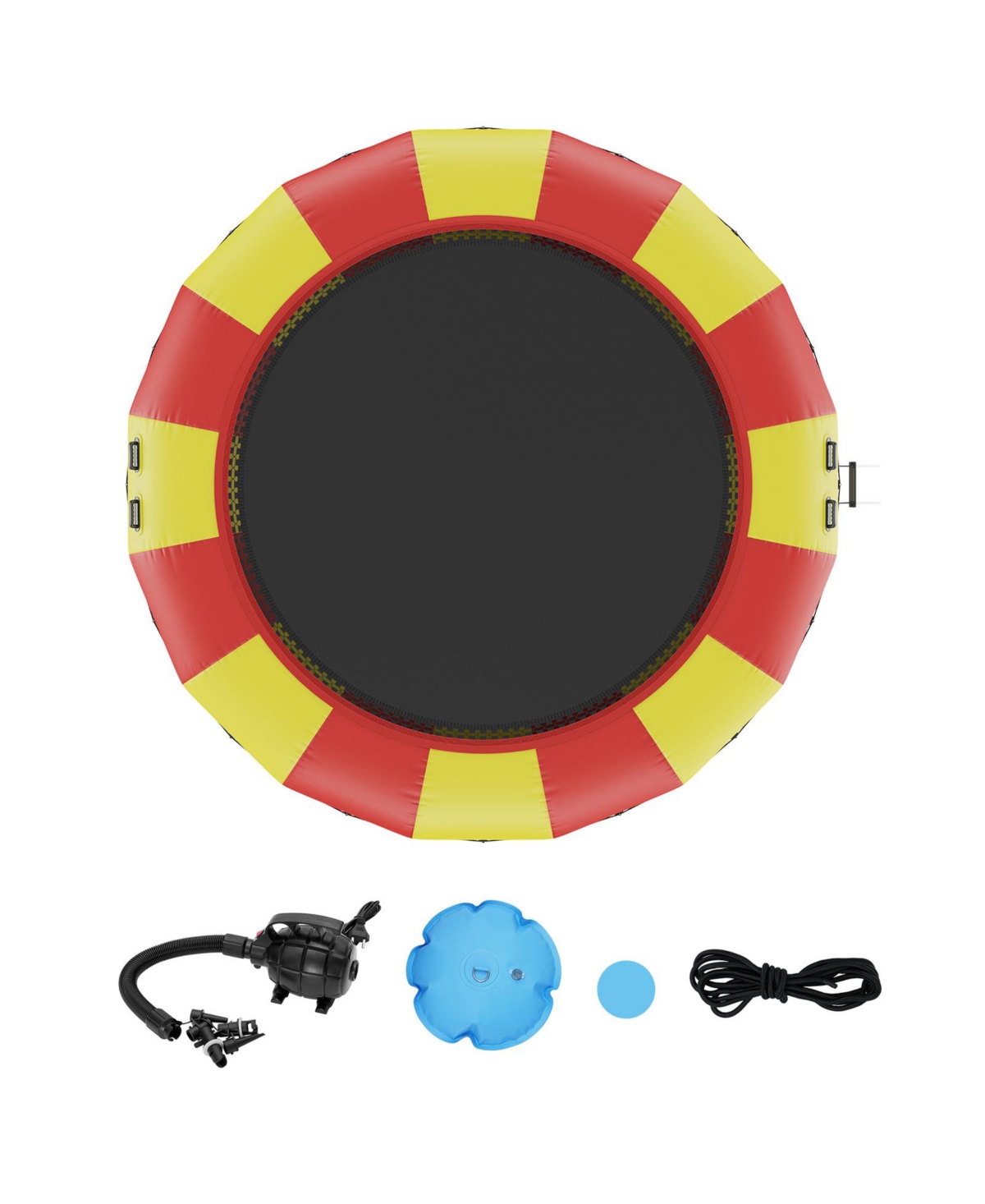 Vevor 17feet Inflatable Water Trampoline Swim Platform Bounce for Pool Lake Toy - Red Overflow