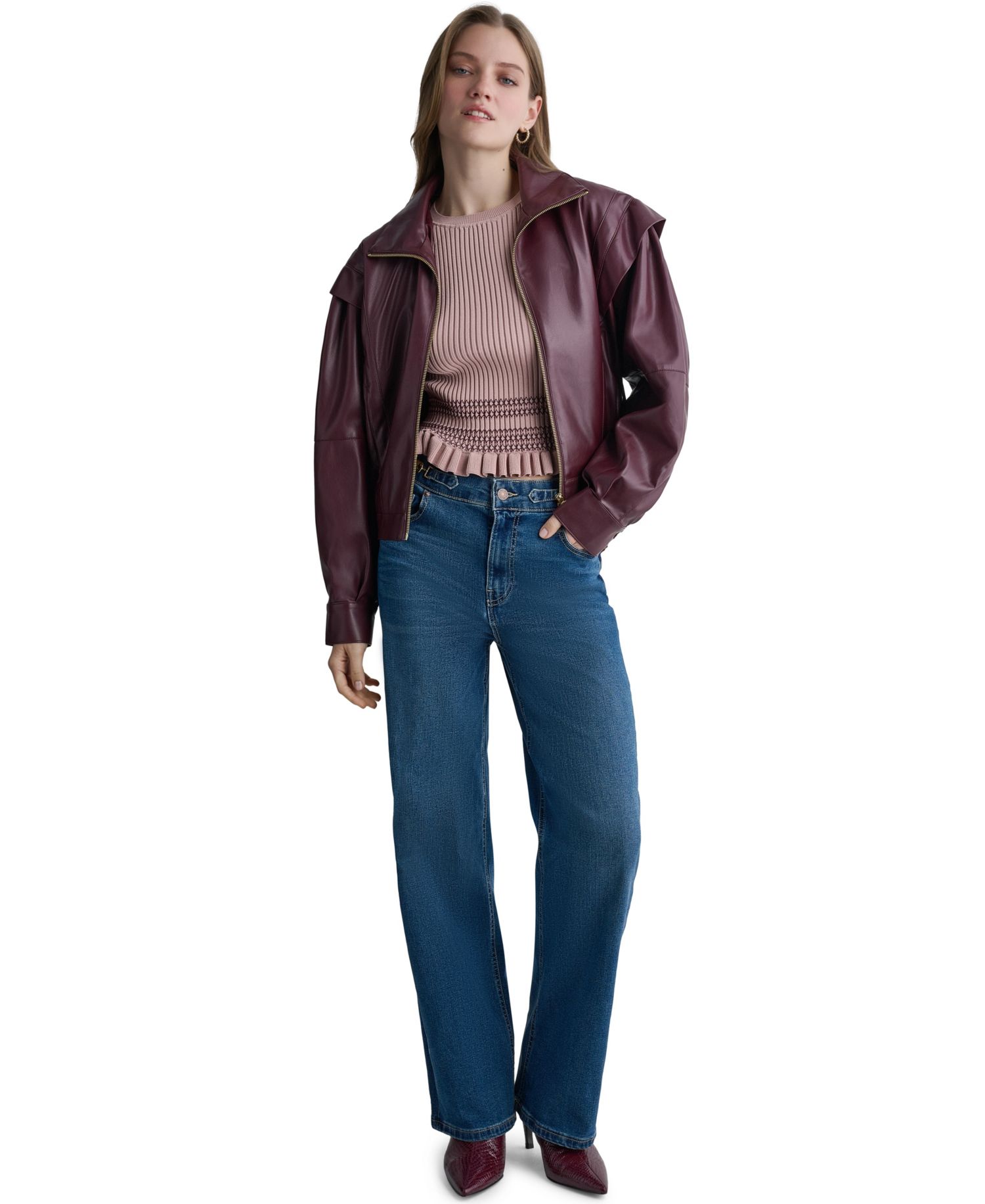 Women's Moto Faux Leather Jacket