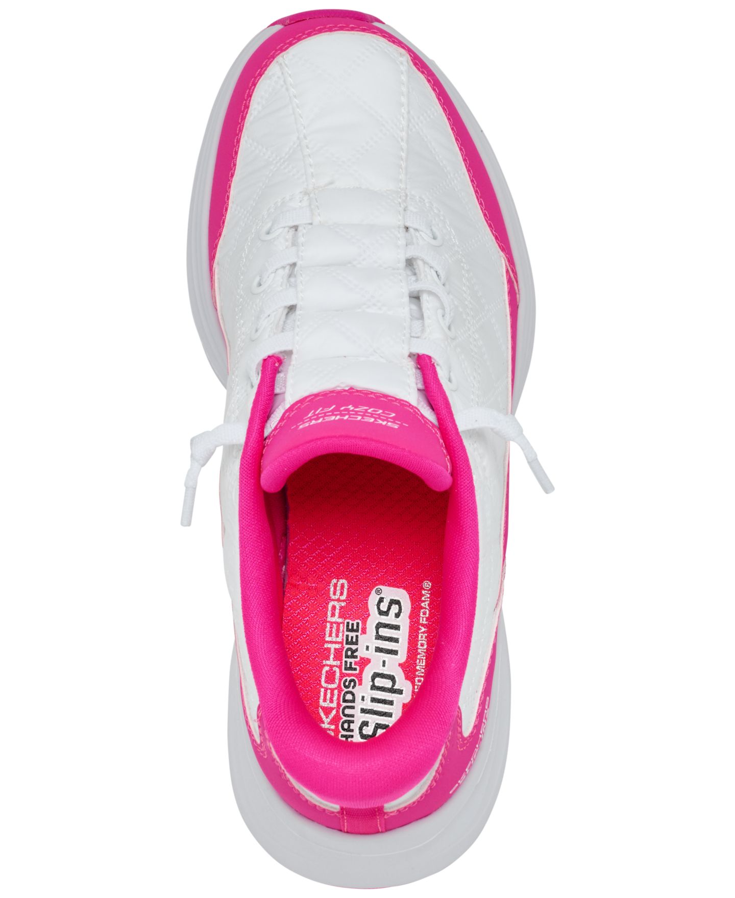 Кроссовки Skechers Contour Foam Cozy Fit Walking Slip-On Sneakers from Finish Line для девочек, цвет: Белый / Розовый — фото 5