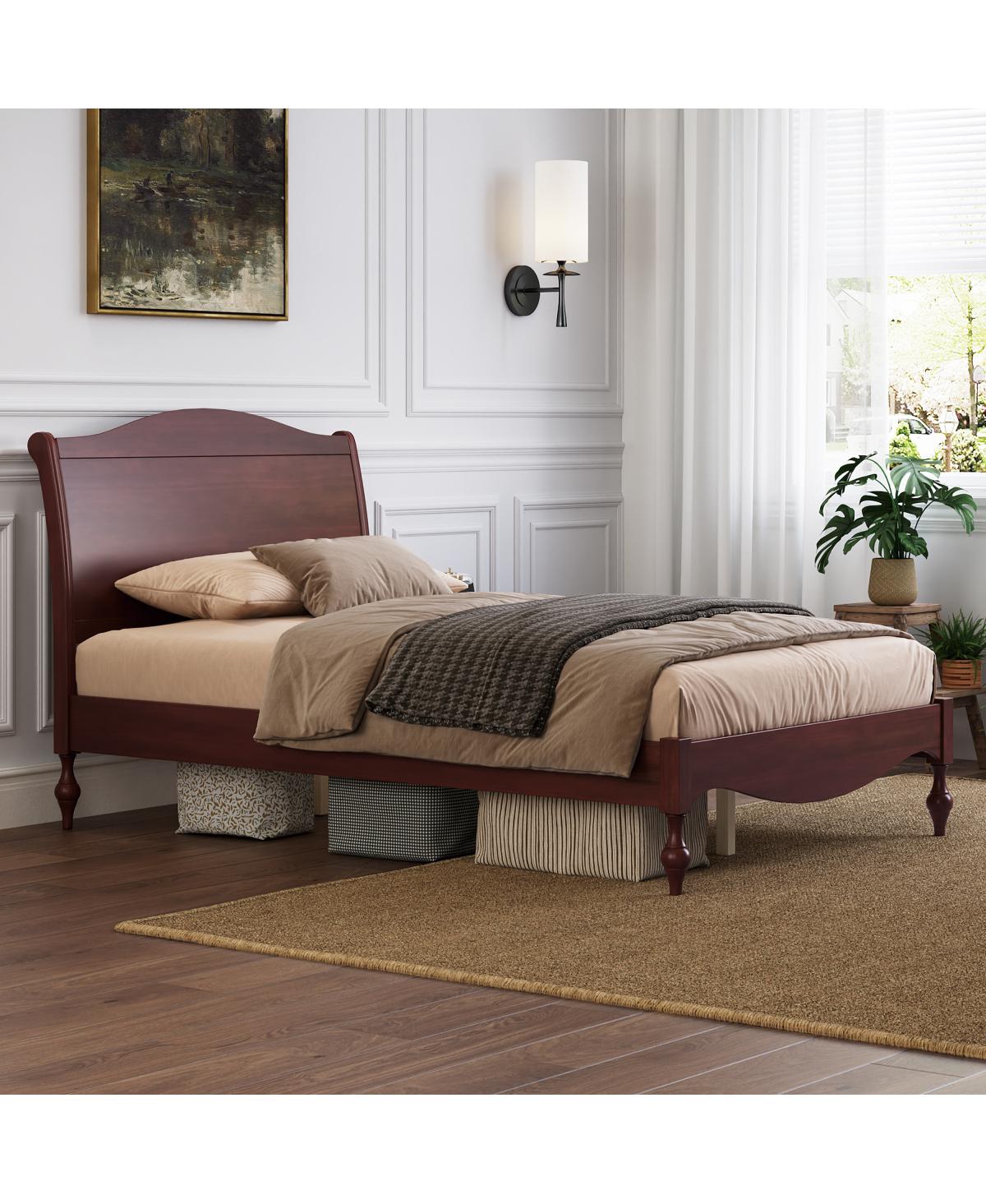 Streamdale Furniture Wooden Full Bed Frame with Headboard and Storage