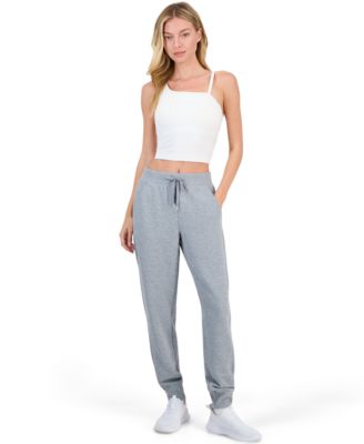 Women's Ottoman-Rib Mid-Rise Jogger Pants