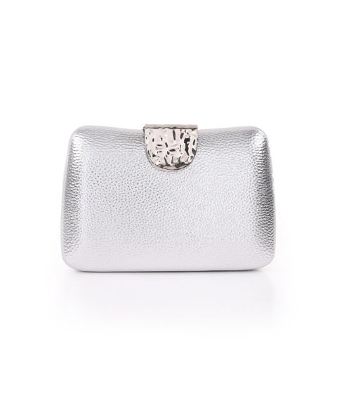 Женский клатч Jewel Badgley Mischka Tatum Faux Leather Clutch, цвет: Серебряный