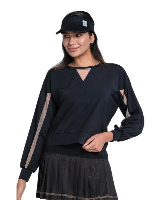 Women's Be Tulle Long-Sleeve Tulle Mesh Pullover