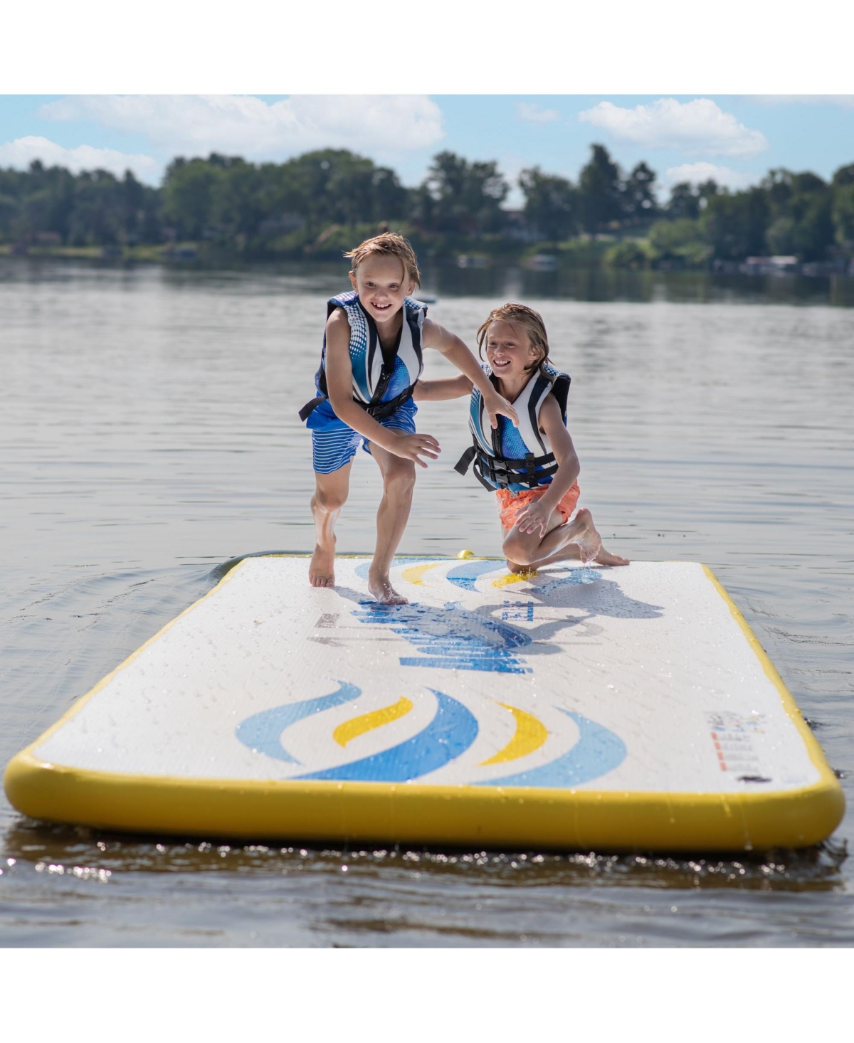 Rave Sports Aqua Mat Deluxe 15 Inflatable Floating Water Mat
