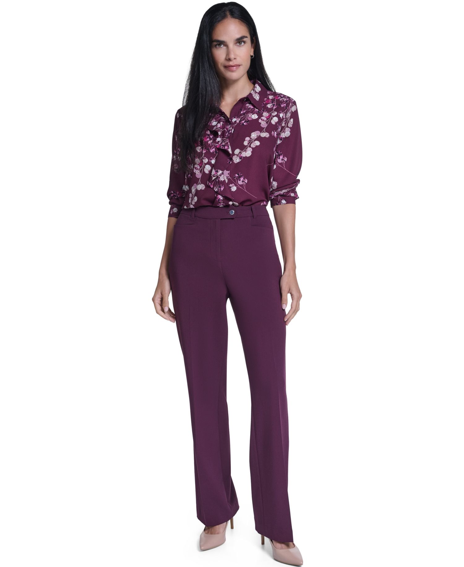 Women's Modern Fit High-Rise Straight Pants