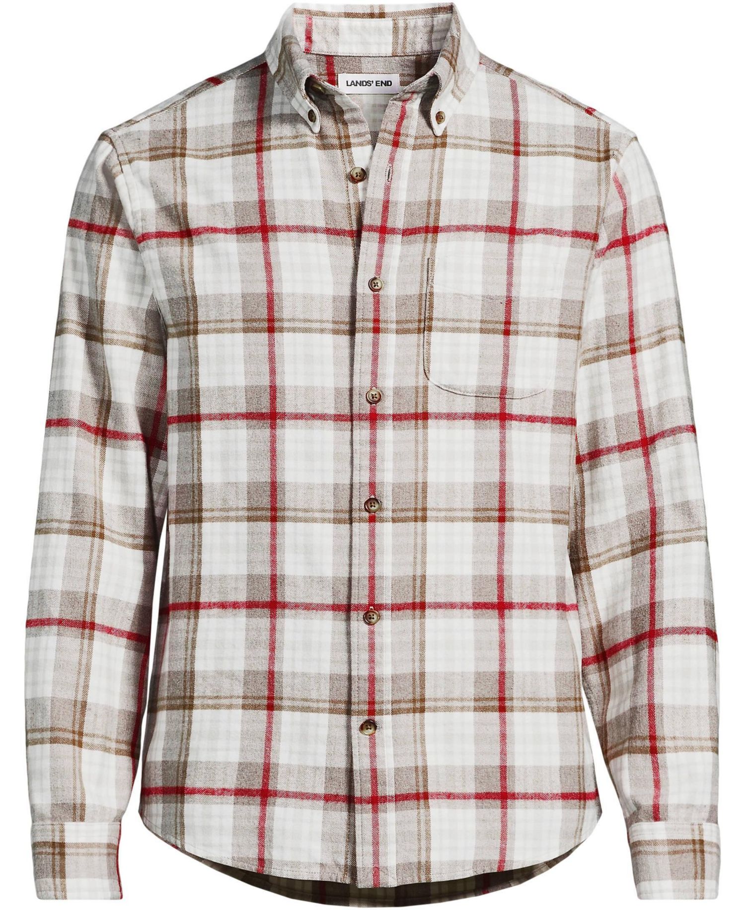 Слоновая кость/Серый/Красный Tartan Клетка