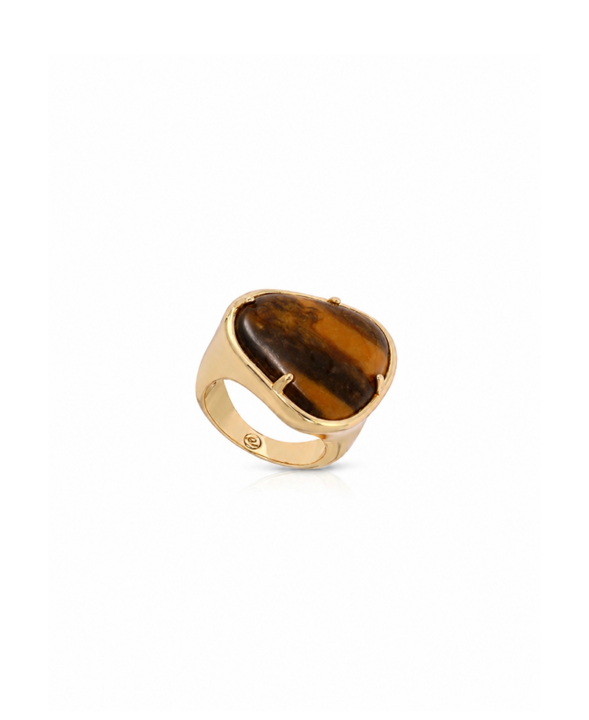 Ettika 18k Gold-Plated Tiger's Eye Solstice Ring
