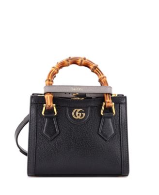 Mini Diana NM Bamboo Handle Tote Leather