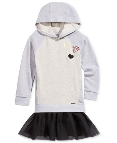 Sean John Embroidered Emoji Hooded Tutu Dress, Big Girls (7-16)