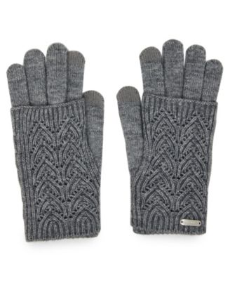 Women's Convertible Pointelle Cuff Gloves