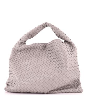 Large Hop Hobo Intrecciato Leather