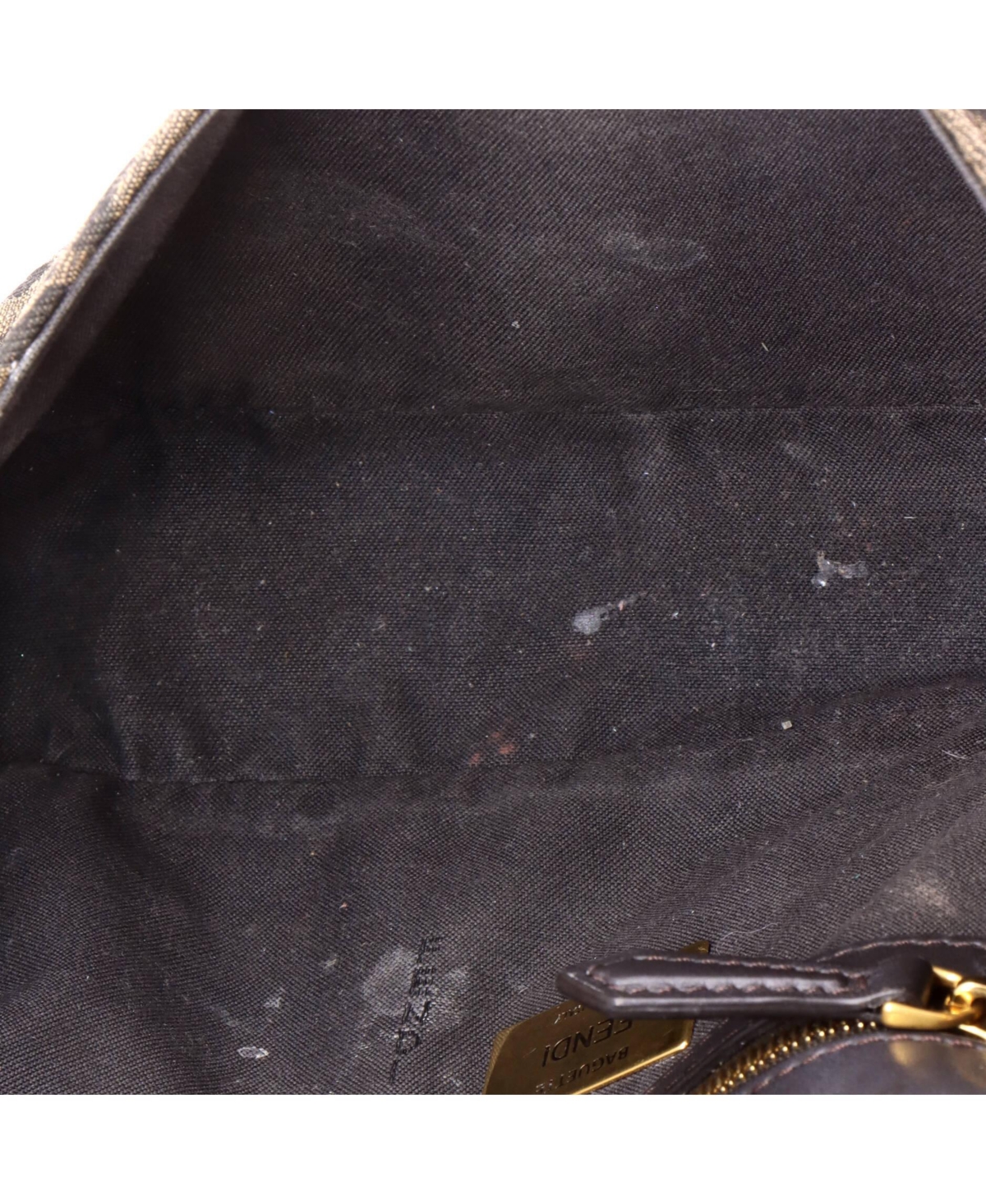 Pre-Owned Fendi Medium Midi Baguette Chain Bag Zucca Canvas