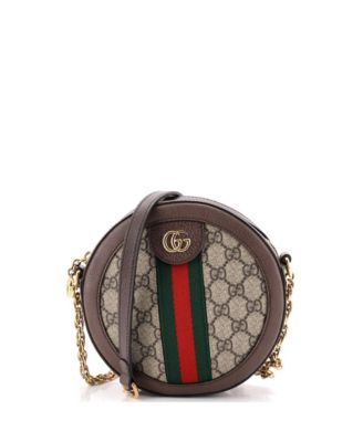 Mini Ophidia Round Shoulder Bag GG Coated Canvas