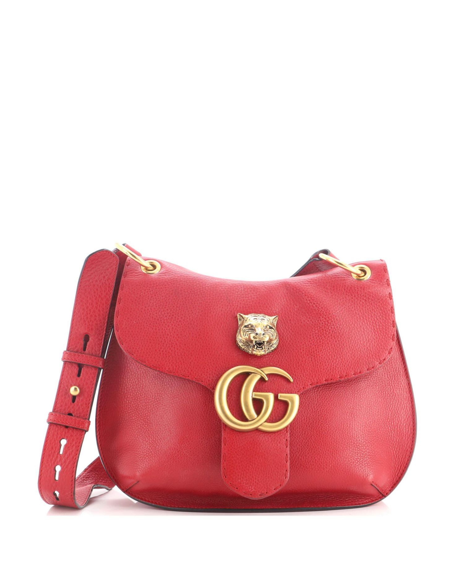 Medium GG Marmont Animalier Shoulder Bag Leather