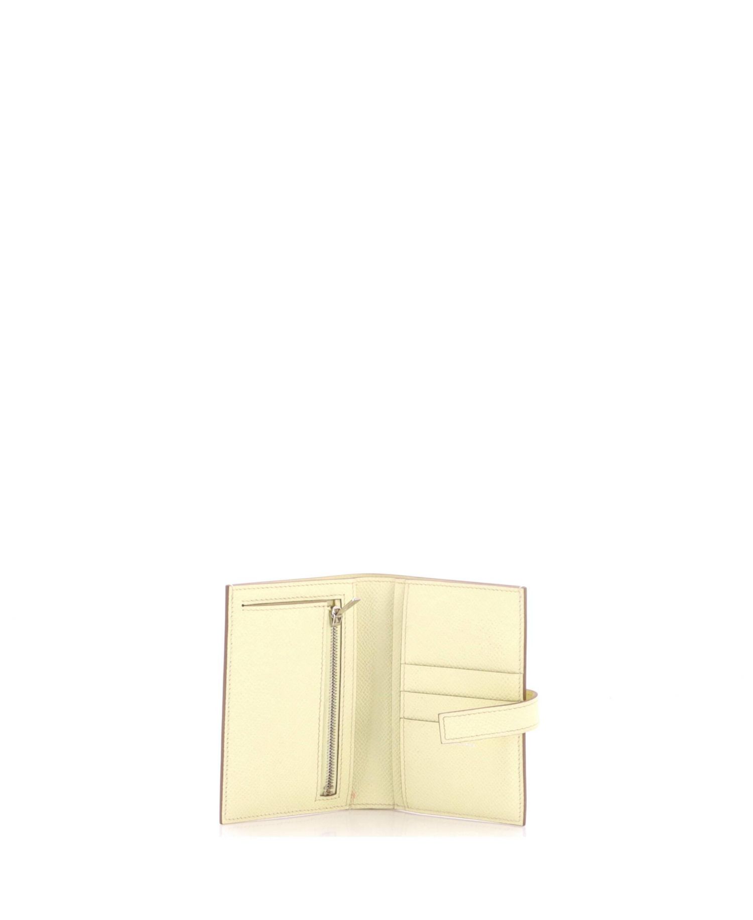 Pre-Owned Hermes Compact New H Passant Wallet Epsom