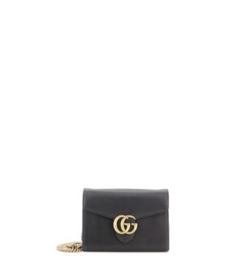 Mini GG Marmont Chain Wallet Leather