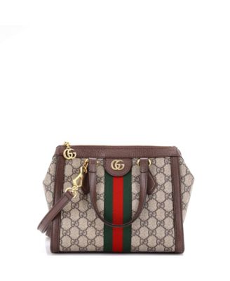 Small Ophidia Top Handle Tote GG Coated Canvas