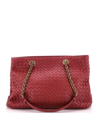Medium Double Chain Tote Intrecciato Nappa