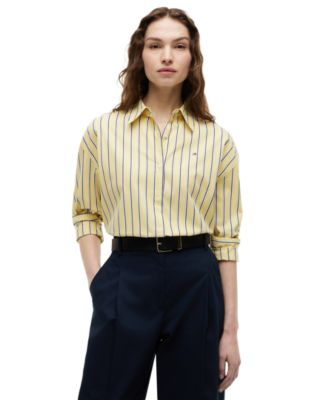 Women's Boxy Long-Sleeve Cotton Shirt