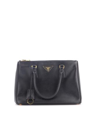 Small Double Zip Lux Tote Saffiano Leather