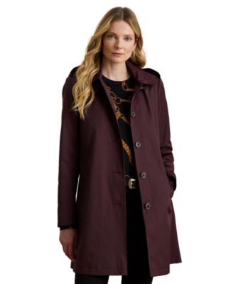 Women's Hooded Water-Resistant A-Line Raincoat, Created for Macy's