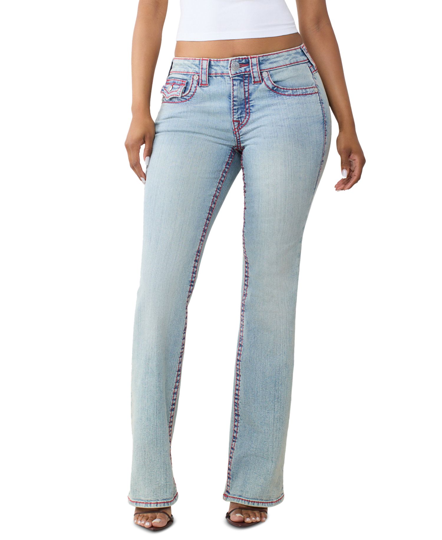 Women's Becca Low-Rise Light-Wash Bootcut Jeans