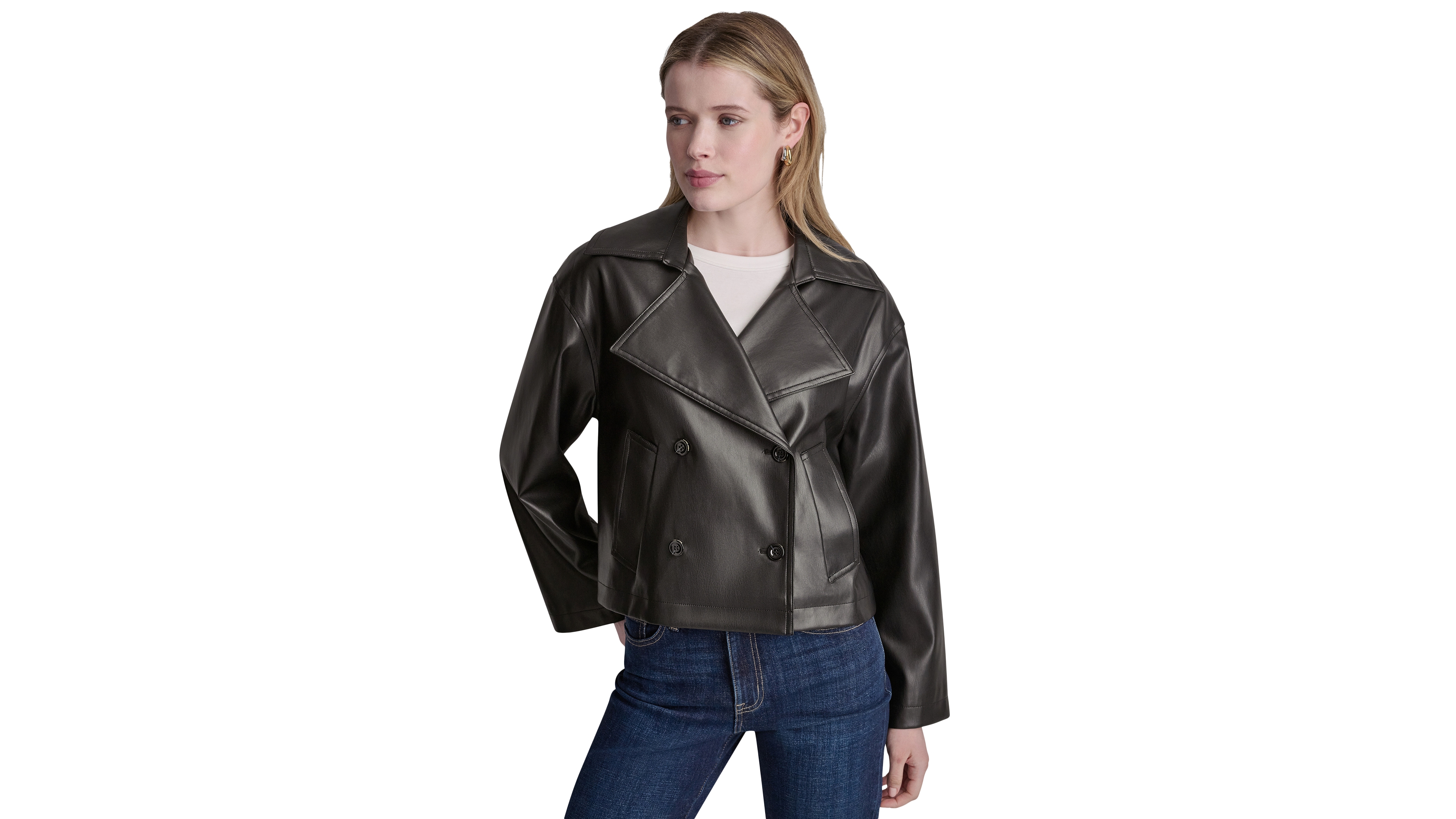 Dkny Jeans Women's Double Breasted Jacket