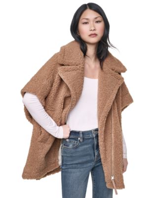 Women's Asymmetrical Zip Poncho Jacket