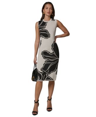 Women's Floral Knit Sheath Dress