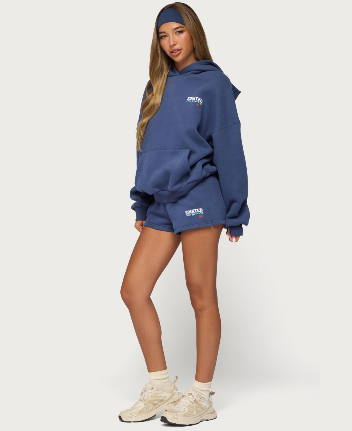 Edikted Women's New York Graphic Cotton-Blend Hoodie