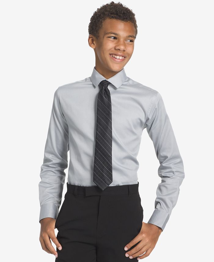 Calvin Klein - Big Boys Etched Grid Zipper Necktie