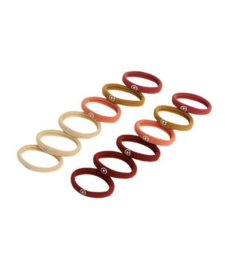 Medium Hair Bands Seamless Nylon Low Profile Hair Accessory Snag Free Tie for Firm, Lasting Hold 12 Pack