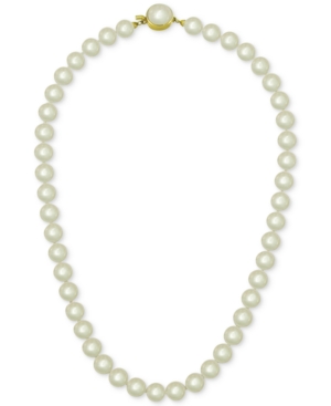 image of Majorica 18k Gold Vermeil White Imitation Pearl Collar Necklace (10mm)